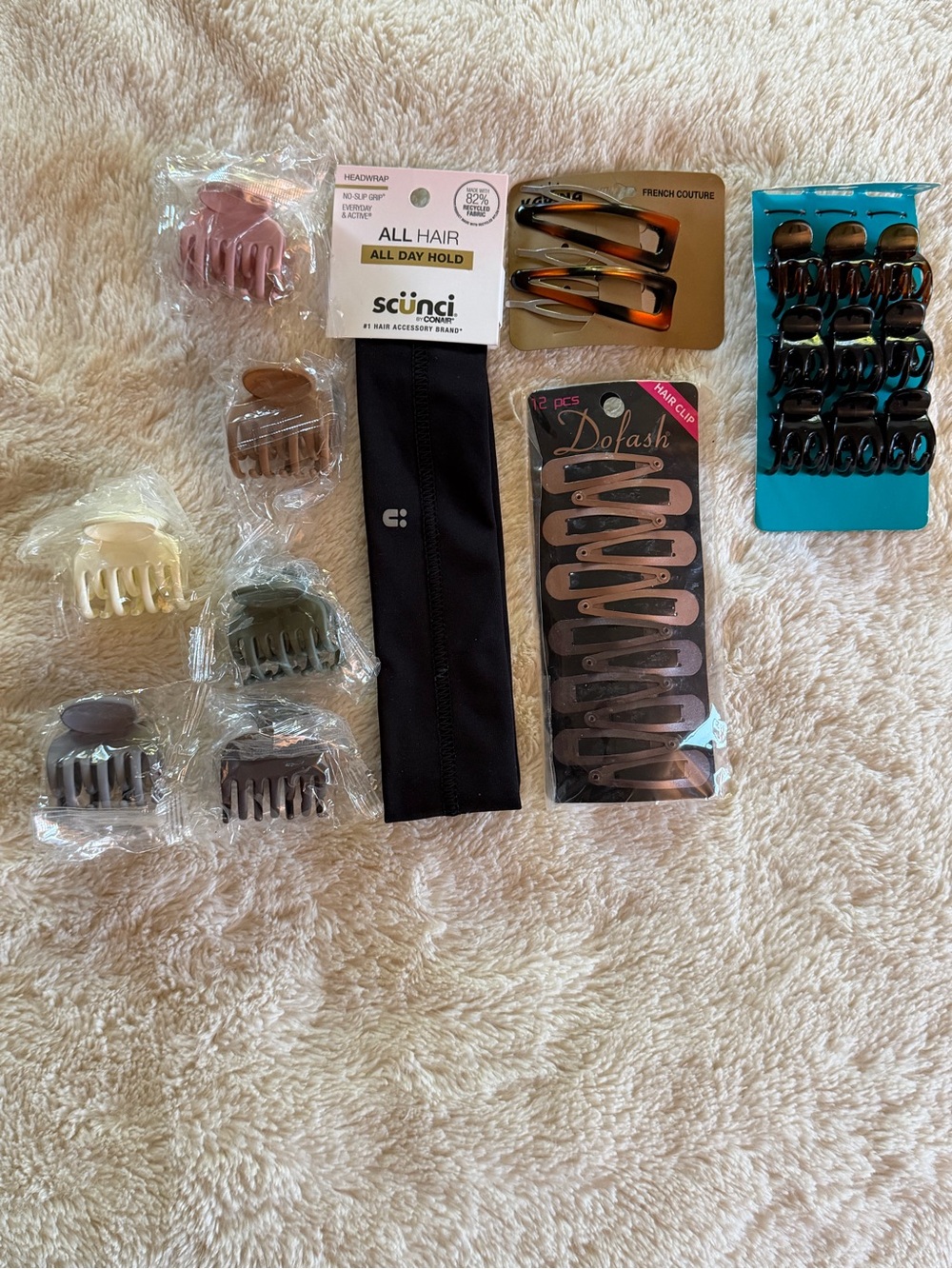 New Hair Accessory Bundle Claw Clips Headband Snap Clips Barrettes 24+ Pcs